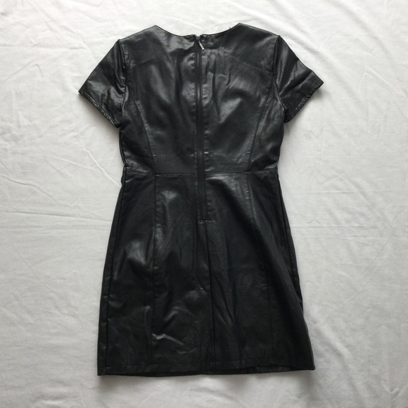Forever 21 Vegan Leather Black Dress M - Picture 5 of 7